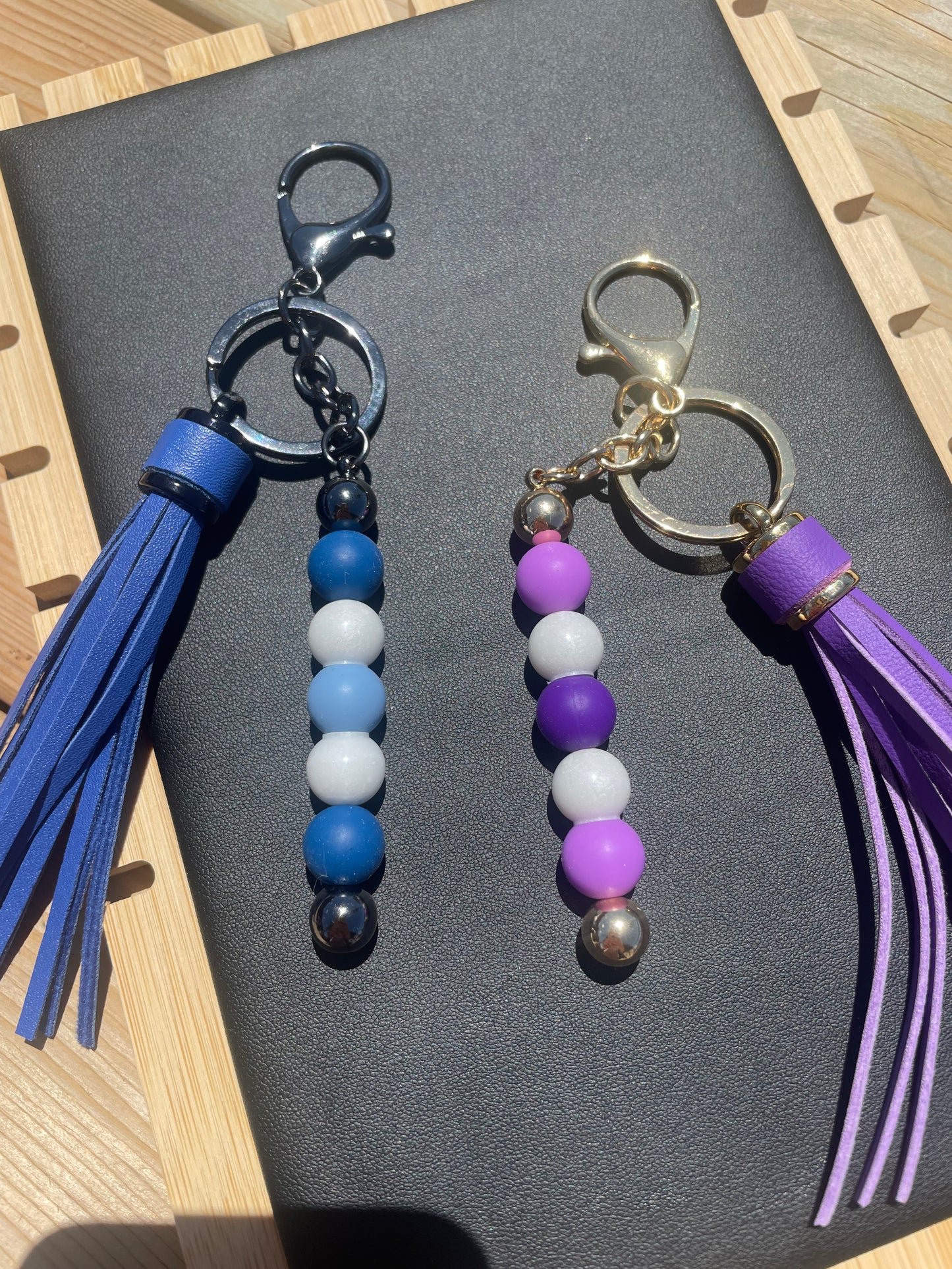 Breast Milk key chains- mix of breast milk beads and silicone beads